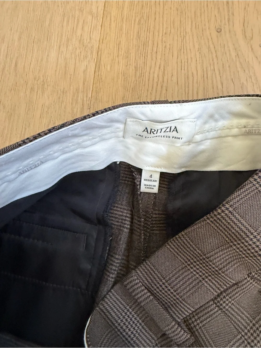 Aritzia Plaid Effortless Pants